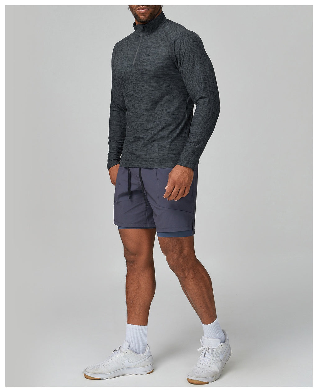 Men’s Long Sleeve Slim Fit Training Performance Shirt