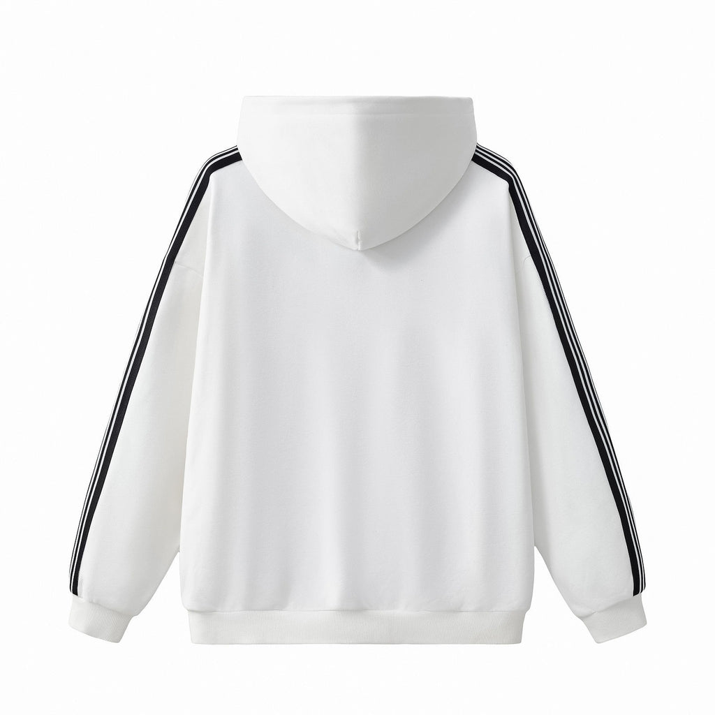 Side Stripe Fleece Pullover Hoodie