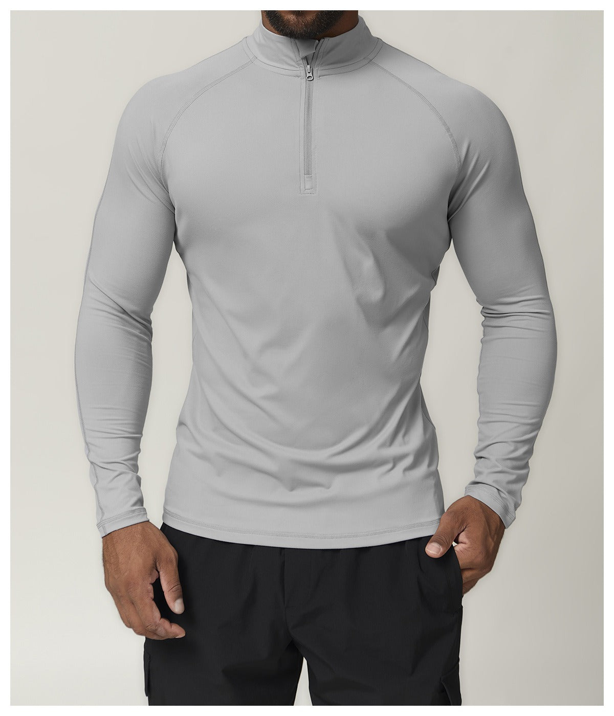 Men’s Zip Neck Long Sleeve Training Pullover