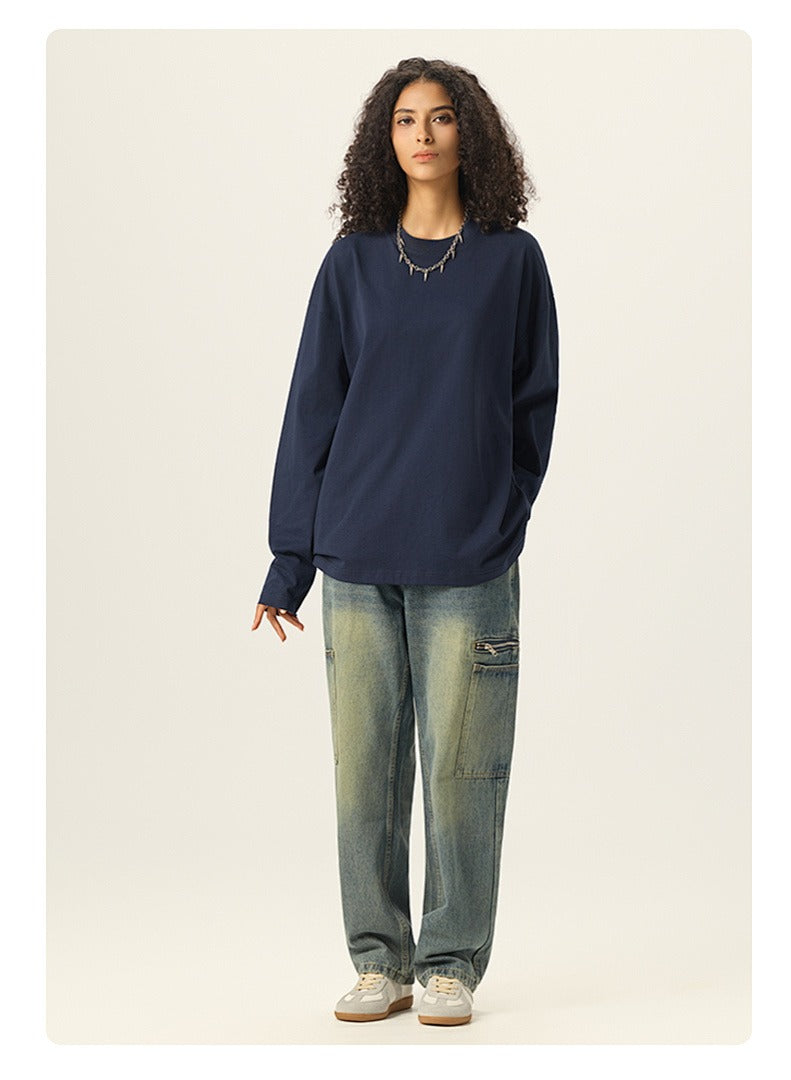 Relaxed Drop Shoulder Long Sleeve Tee