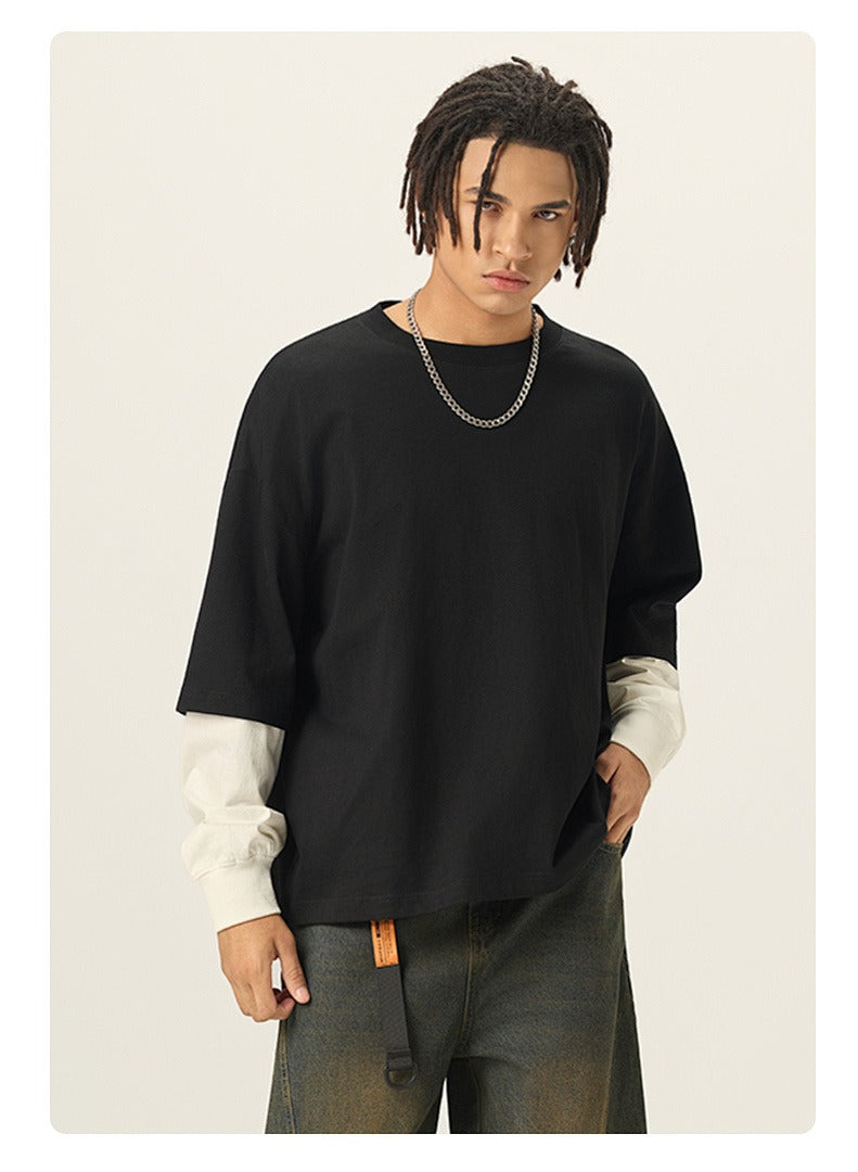 Layered Sleeve Boxy Long Sleeve Tee