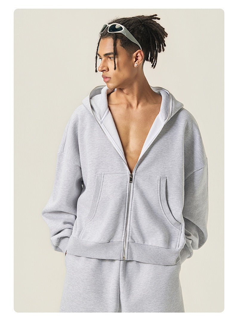 Boxy Full Zip Fleece Hoodie