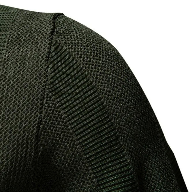 Men’s Ribbed Knit Polo Shirt
