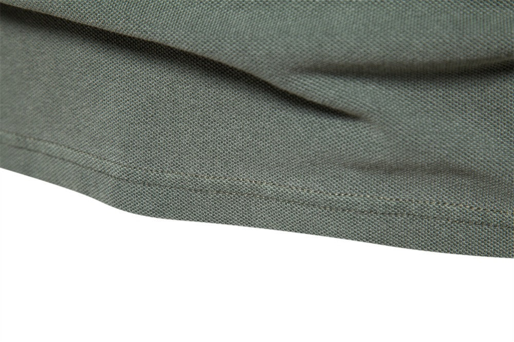 Retro Style Pigment Wash Polo Shirt