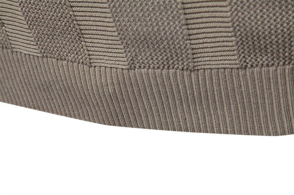 Men’s Ribbed Knit Polo Shirt