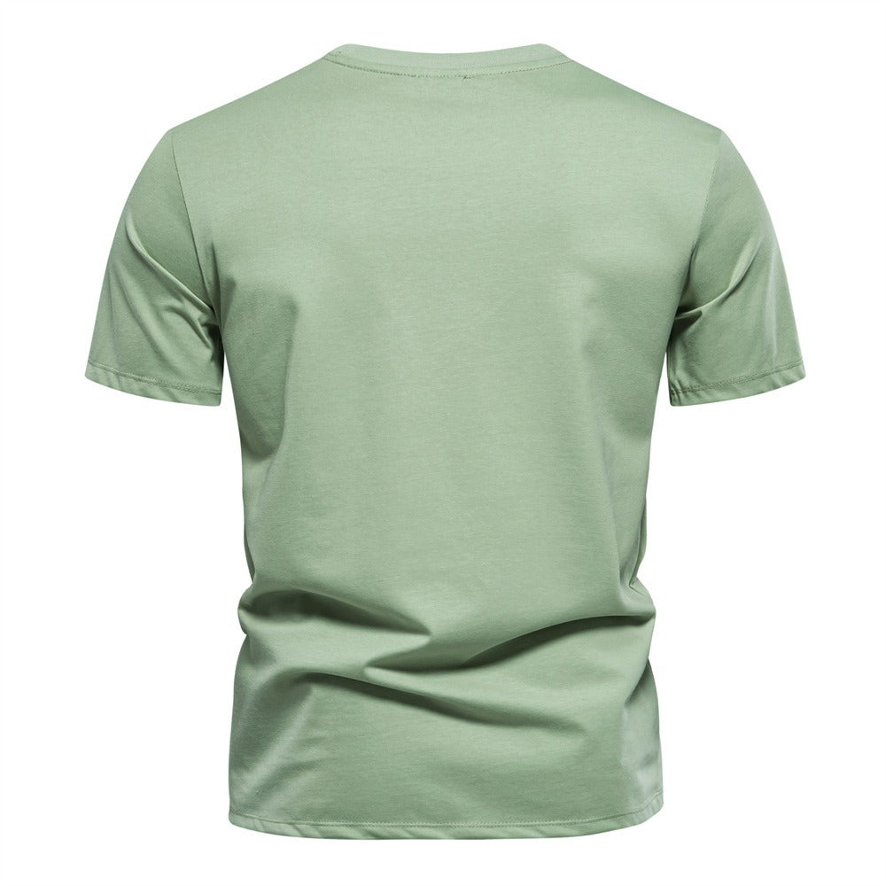 Textured Graphic Cotton Blend T-Shirt
