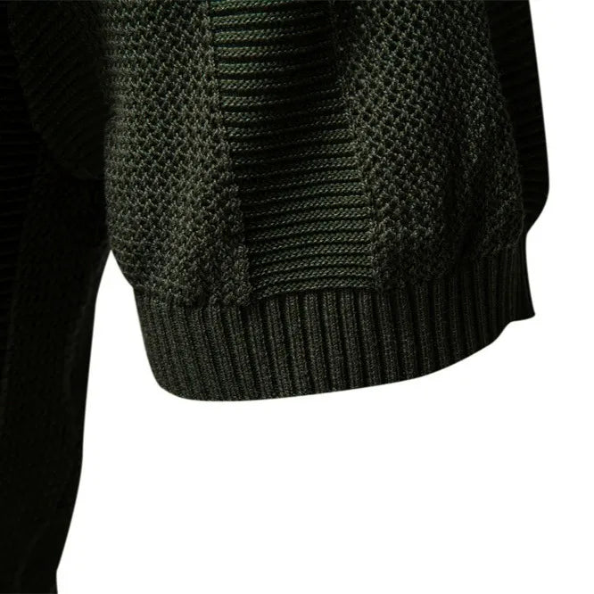 Men’s Ribbed Knit Polo Shirt