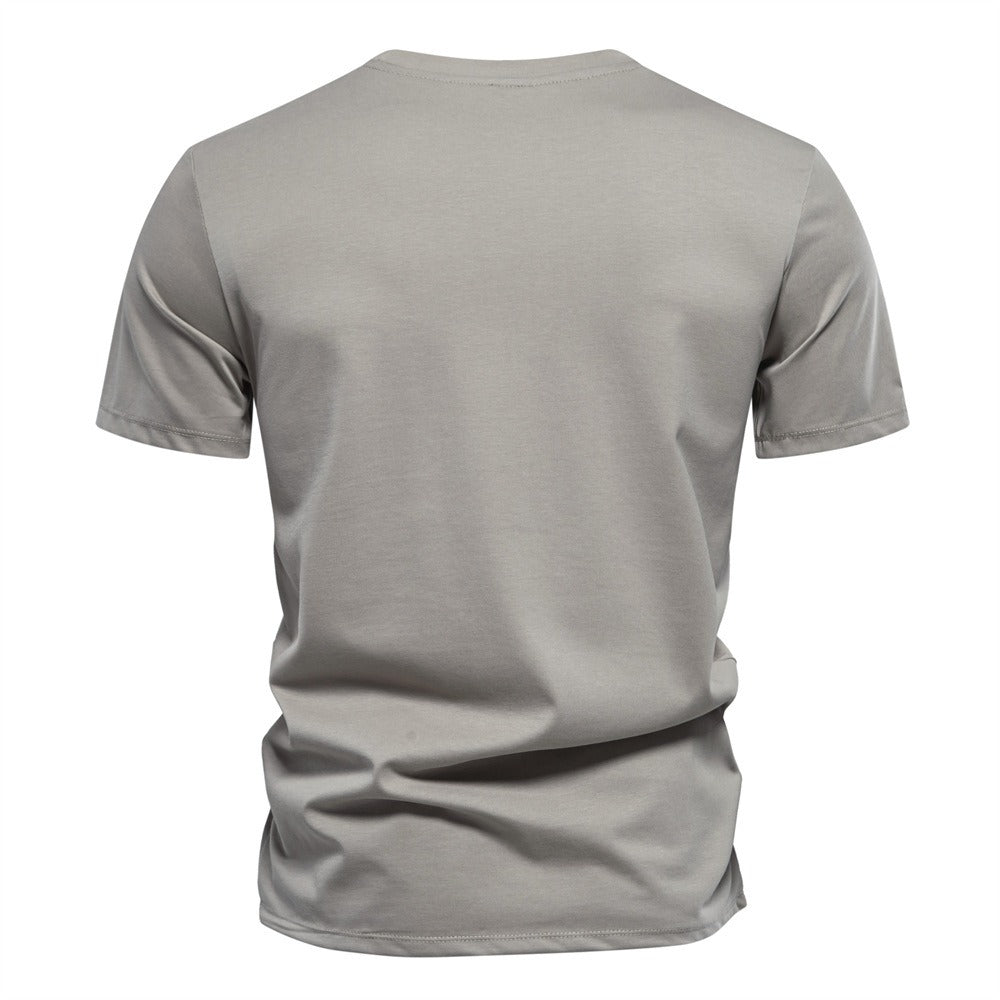 Textured Graphic Cotton Blend T-Shirt