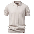 Men’s Striped Textured Polo Shirt