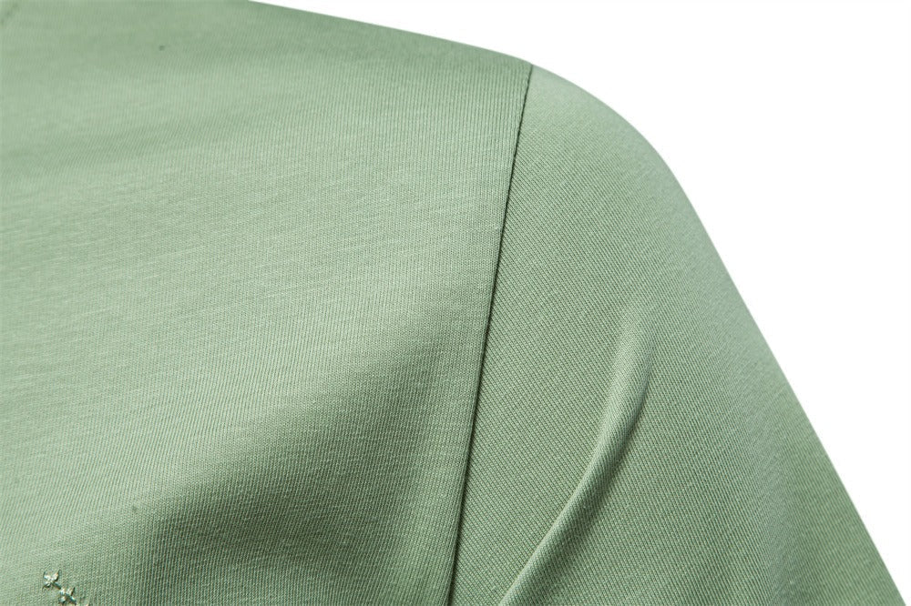 Textured Graphic Cotton Blend T-Shirt