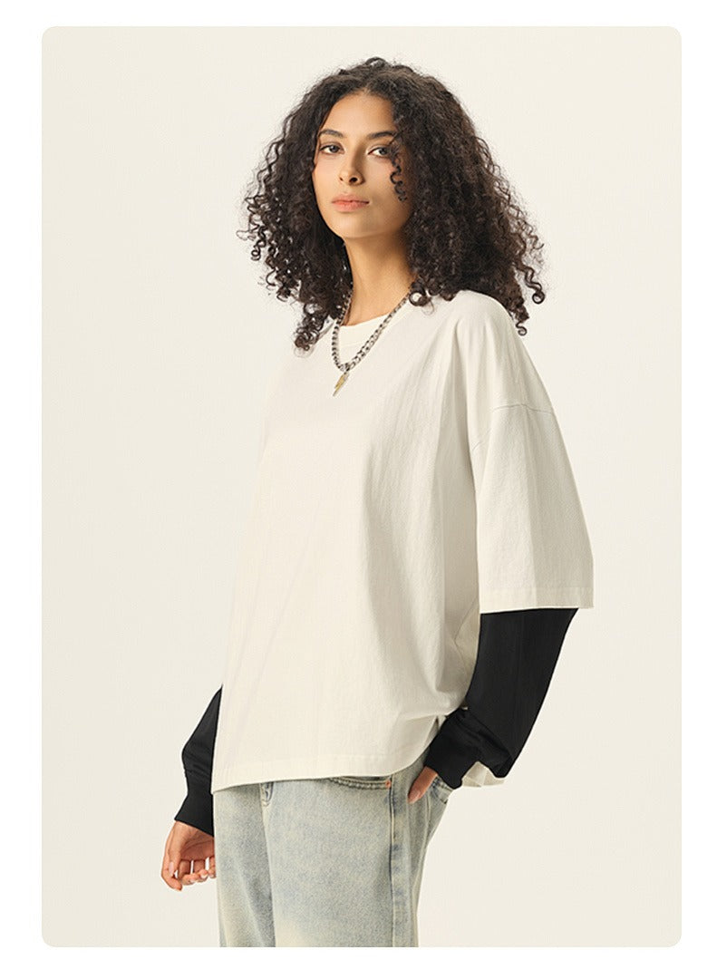 Layered Sleeve Boxy Long Sleeve Tee