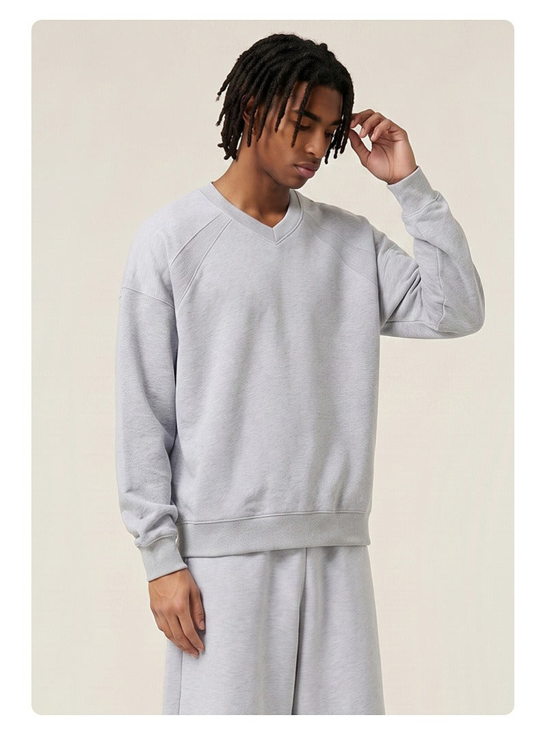 Relaxed Raglan Crewneck Sweatshirt