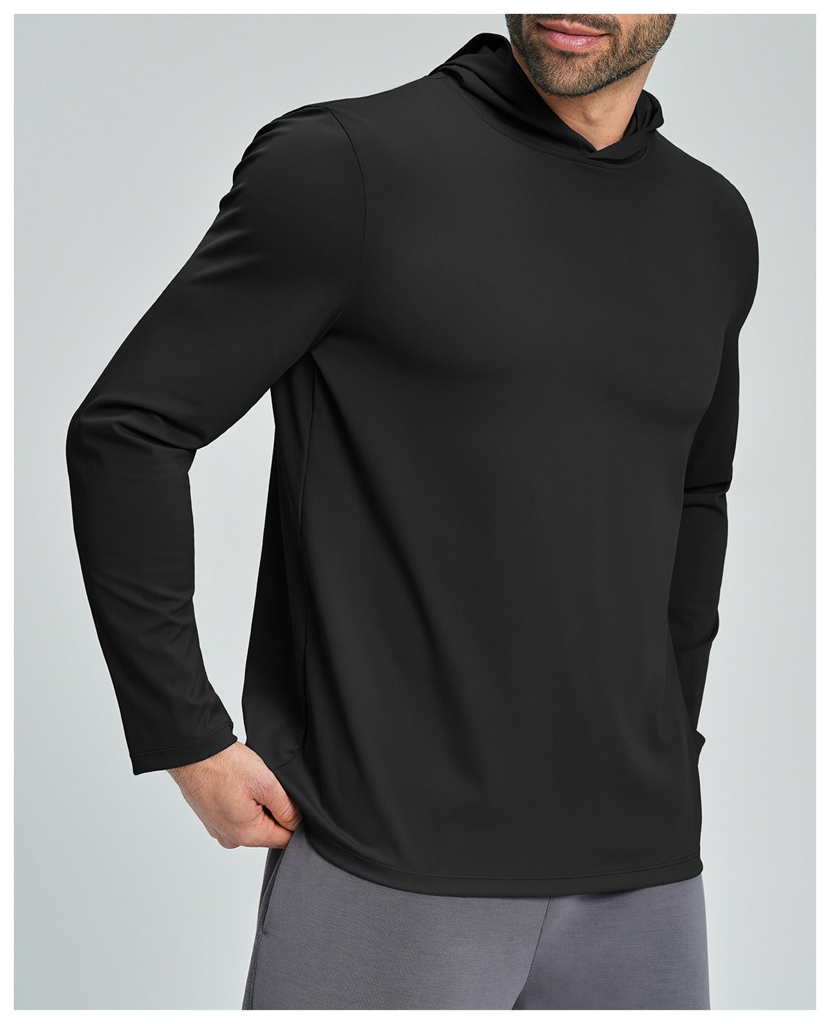 Men’s Casual Hooded Long Sleeve Top