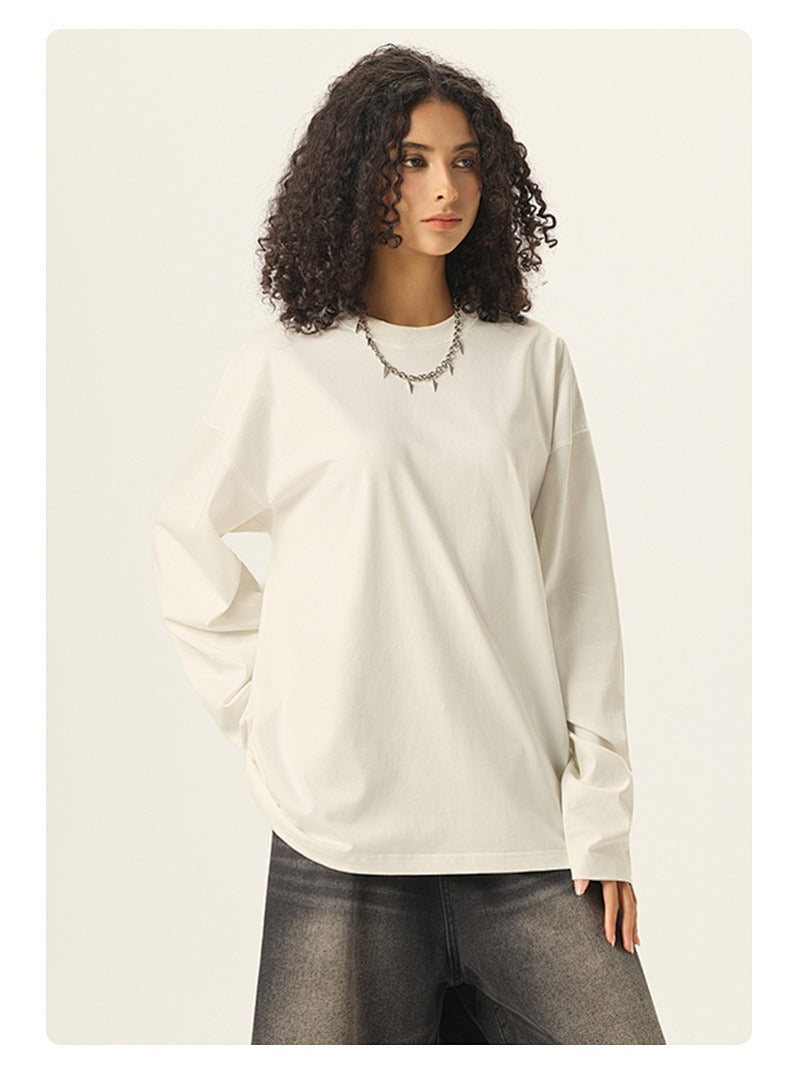 Relaxed Drop Shoulder Long Sleeve Tee