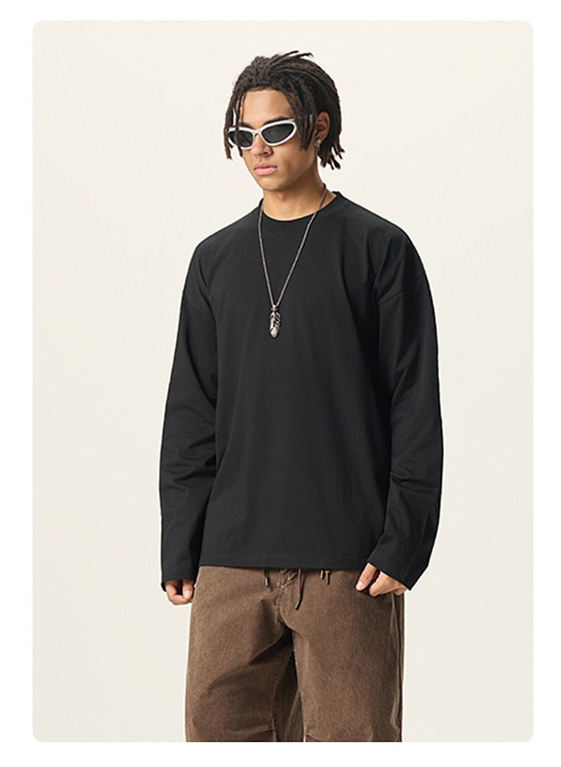 Relaxed Drop Shoulder Long Sleeve Tee