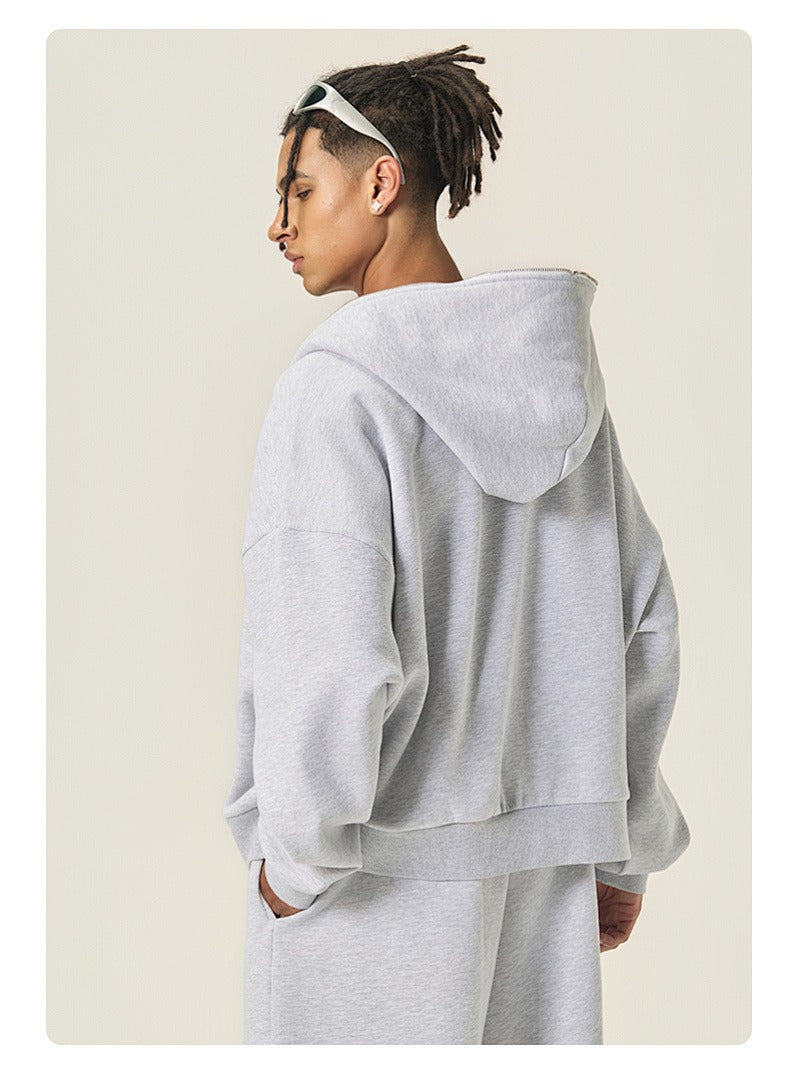 Boxy Full Zip Fleece Hoodie