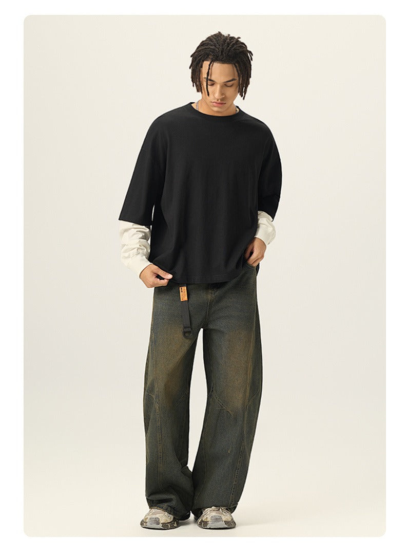 Layered Sleeve Boxy Long Sleeve Tee
