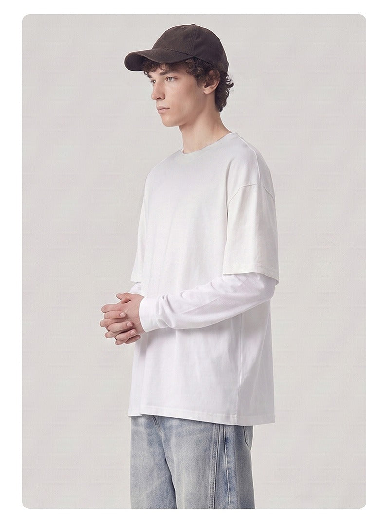 Mesh Layered Long Sleeve Tee