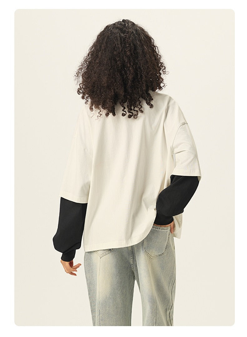 Layered Sleeve Boxy Long Sleeve Tee