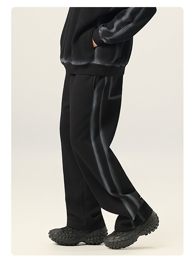 Washed Fleece Straight Leg Sweatpants