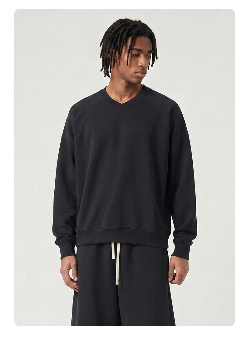 Relaxed Raglan Crewneck Sweatshirt