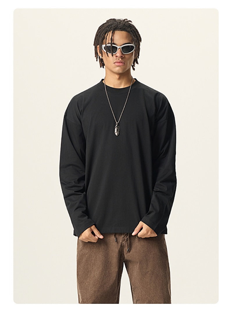 Relaxed Drop Shoulder Long Sleeve Tee