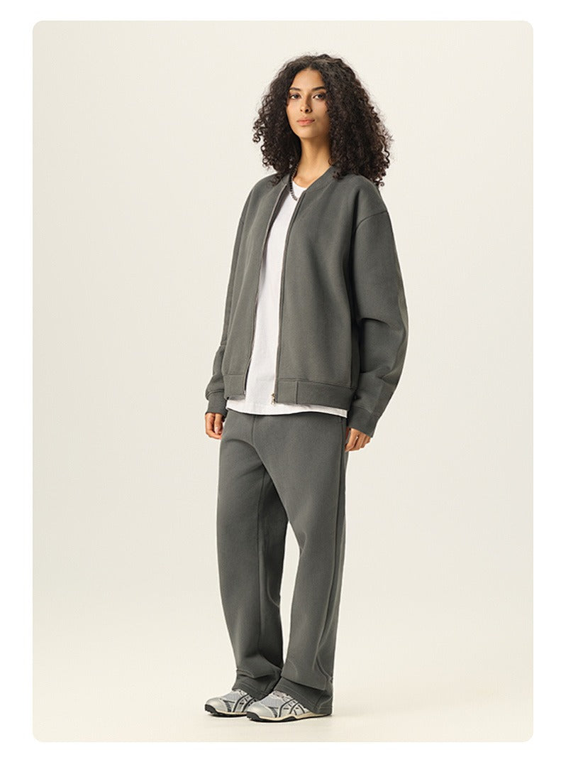 Clean Full-Zip Bomber Sweatshirt