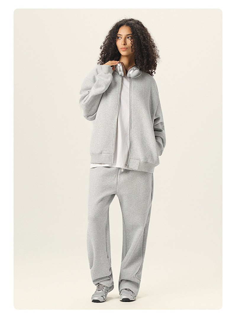 Clean Full-Zip Bomber Sweatshirt