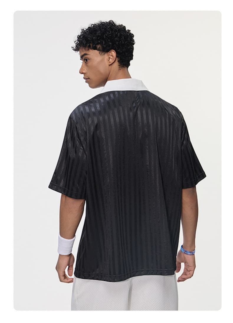Retro Contrast Trim Sports T-Shirt