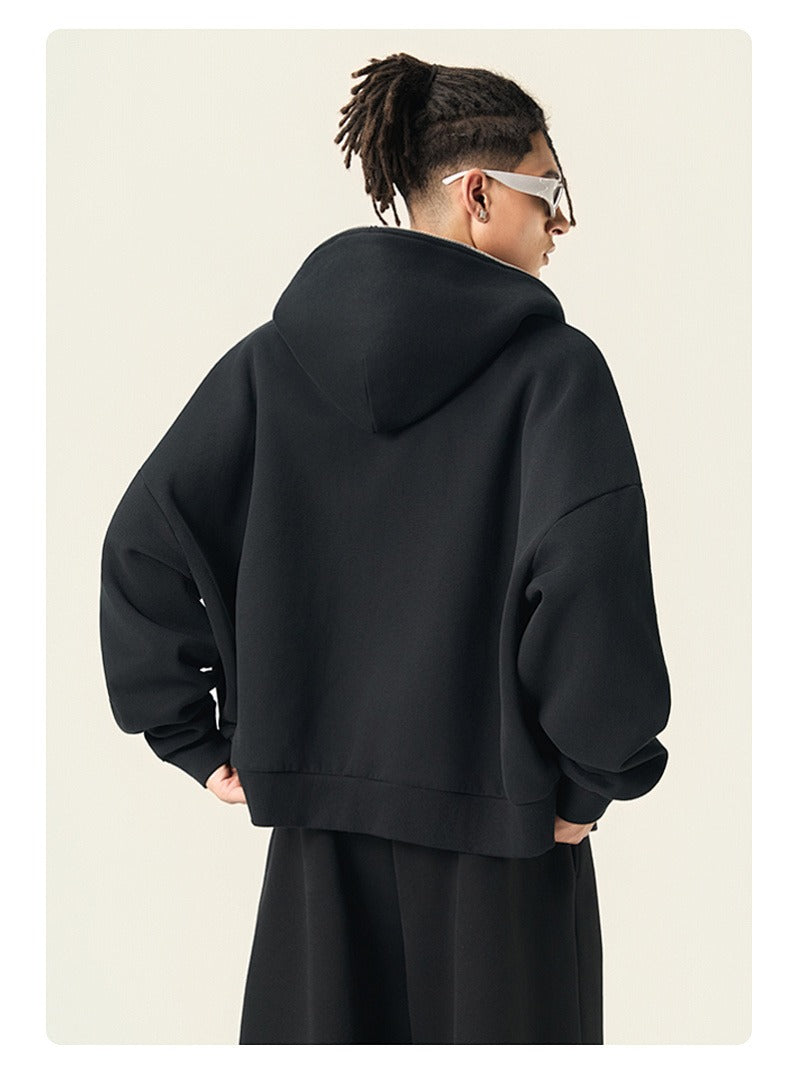 Boxy Full Zip Fleece Hoodie