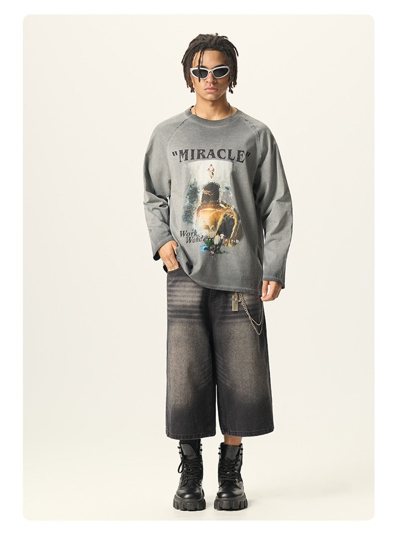 Vintage Graphic Washed Long Sleeve Tee