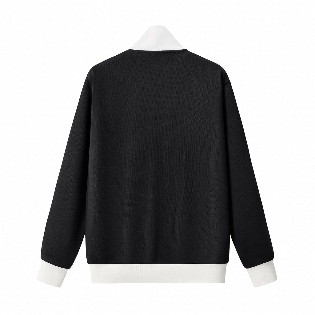 Contrast Stripe Full-Zip Track Sweatshirt