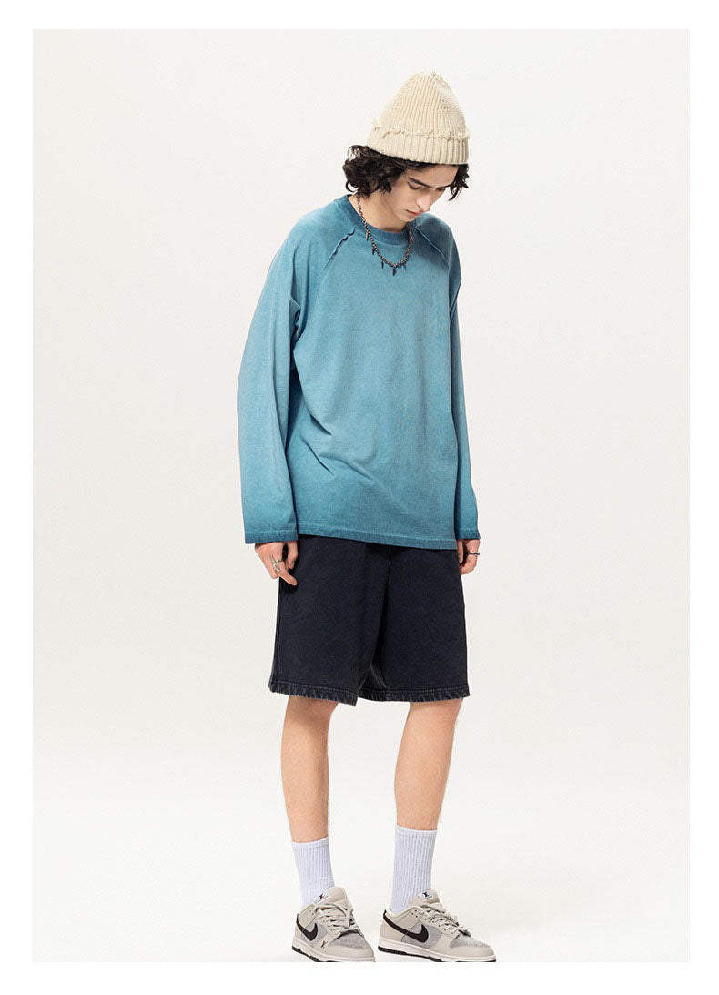Washed Raglan Long Sleeve Tee