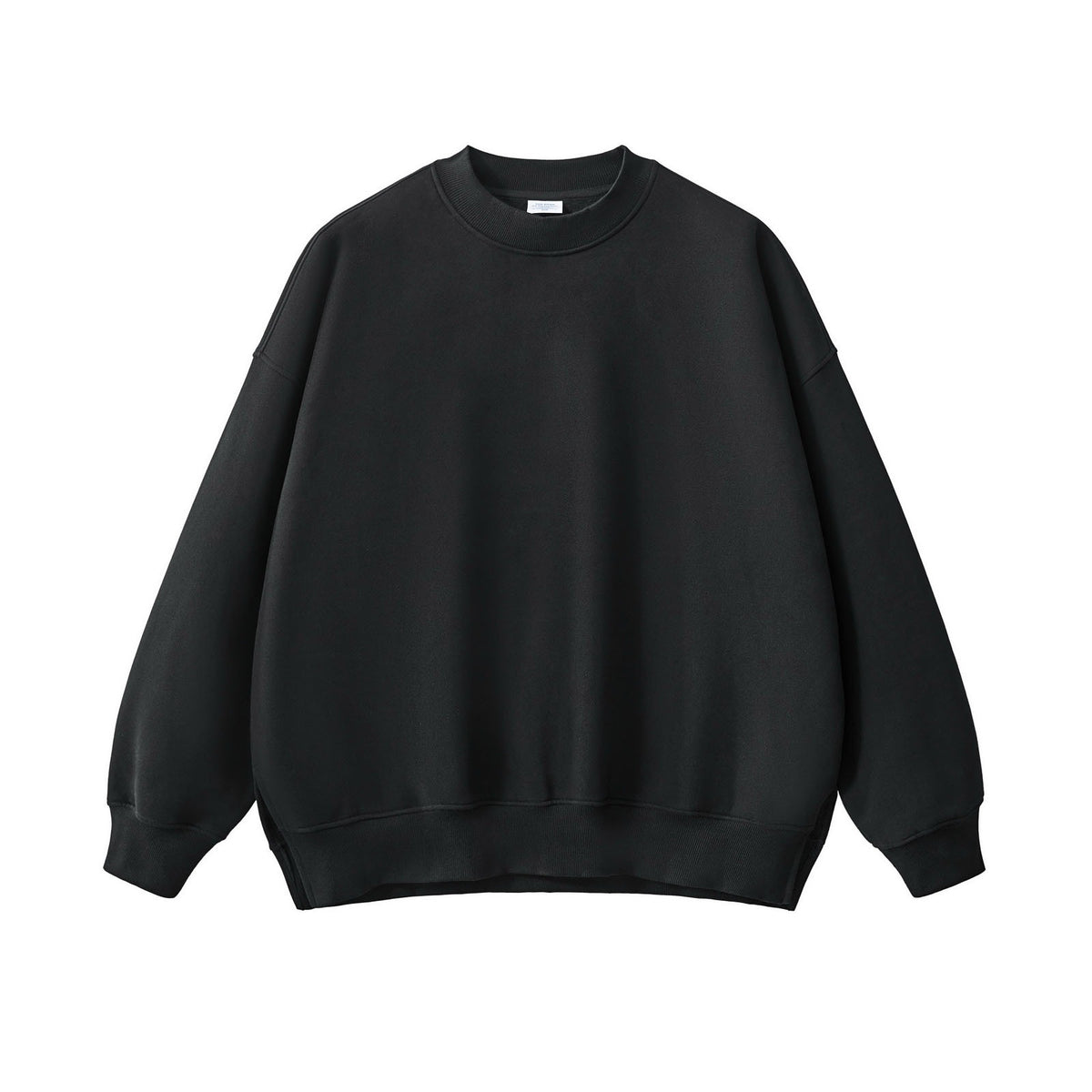 Side Split Relaxed Crewneck Sweatshirt