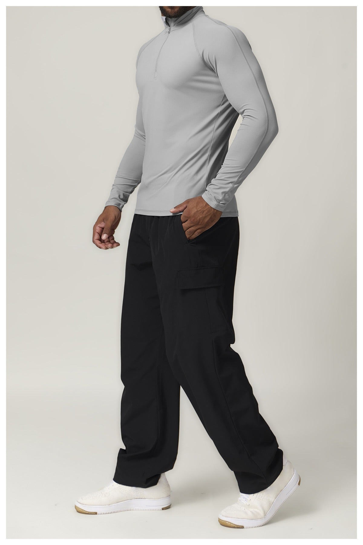 Men’s Zip Neck Long Sleeve Training Pullover