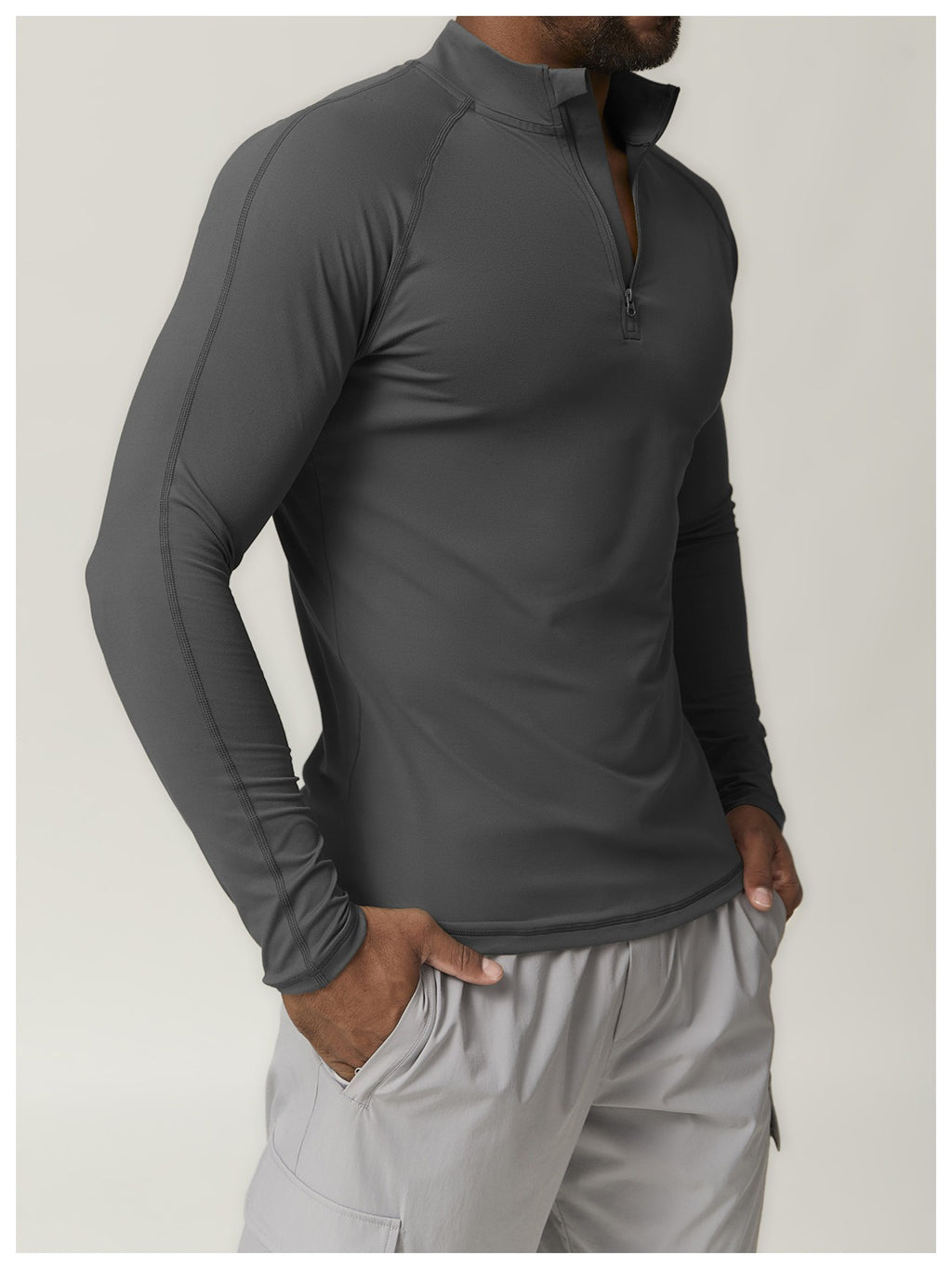 Men’s Zip Neck Long Sleeve Training Pullover