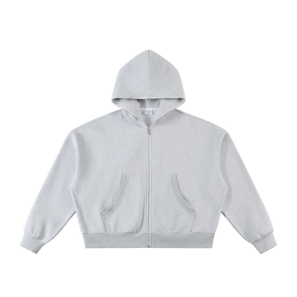Boxy Full Zip Fleece Hoodie