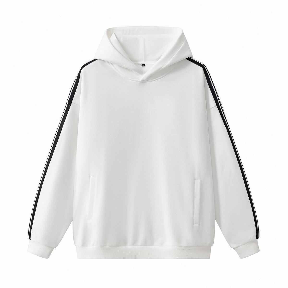 Side Stripe Fleece Pullover Hoodie