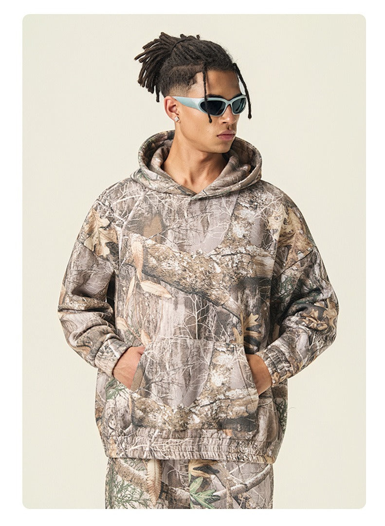 Woodland Camo Fleece Hoodie
