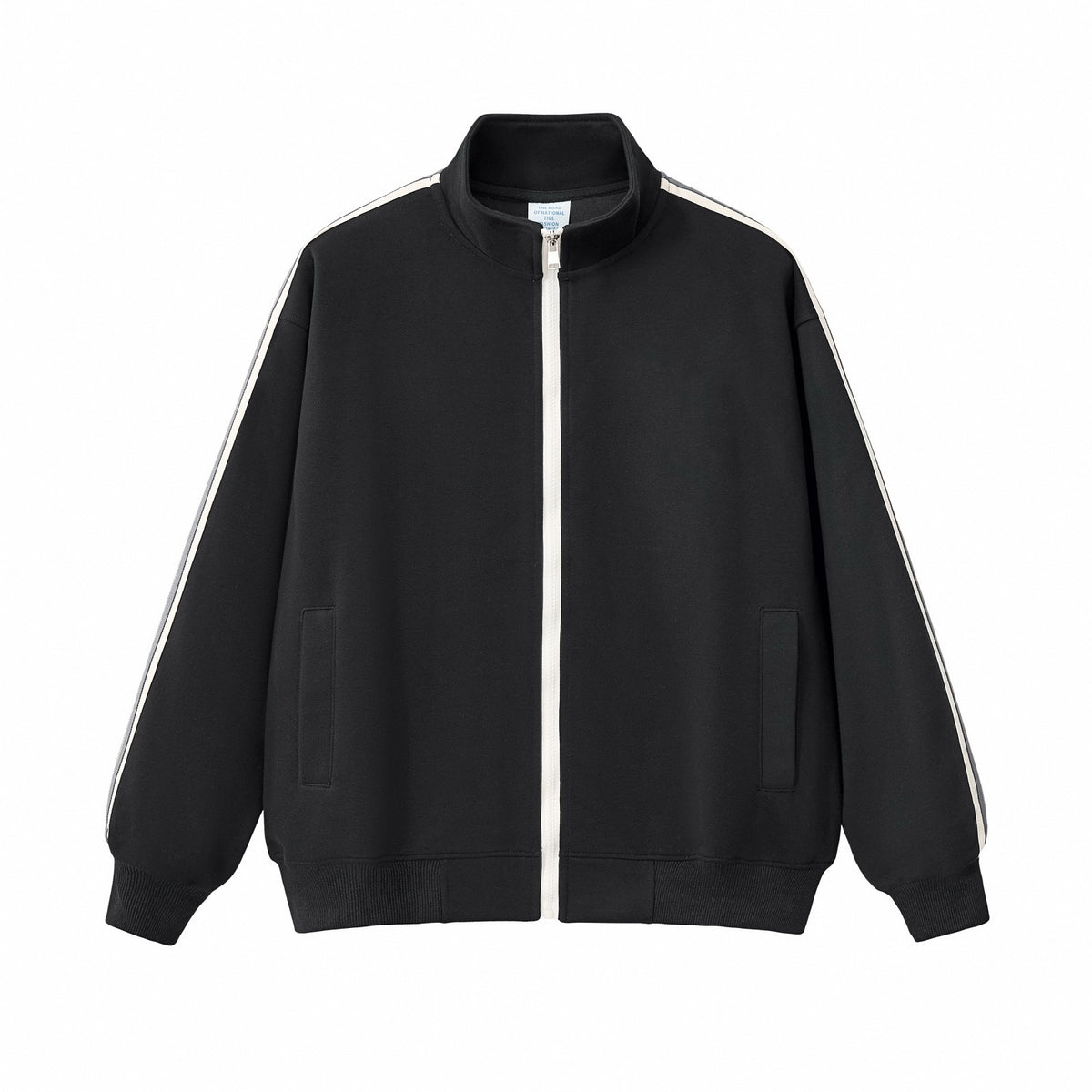 Contrast Piping Full-Zip Sweatshirt