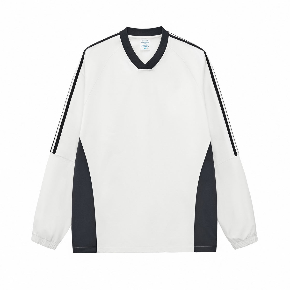 Varsity Panel V-Neck Long Sleeve Tee