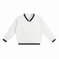 Varsity V-Neck Boxy Sweatshirt
