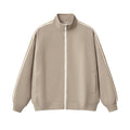 Contrast Piping Full-Zip Sweatshirt