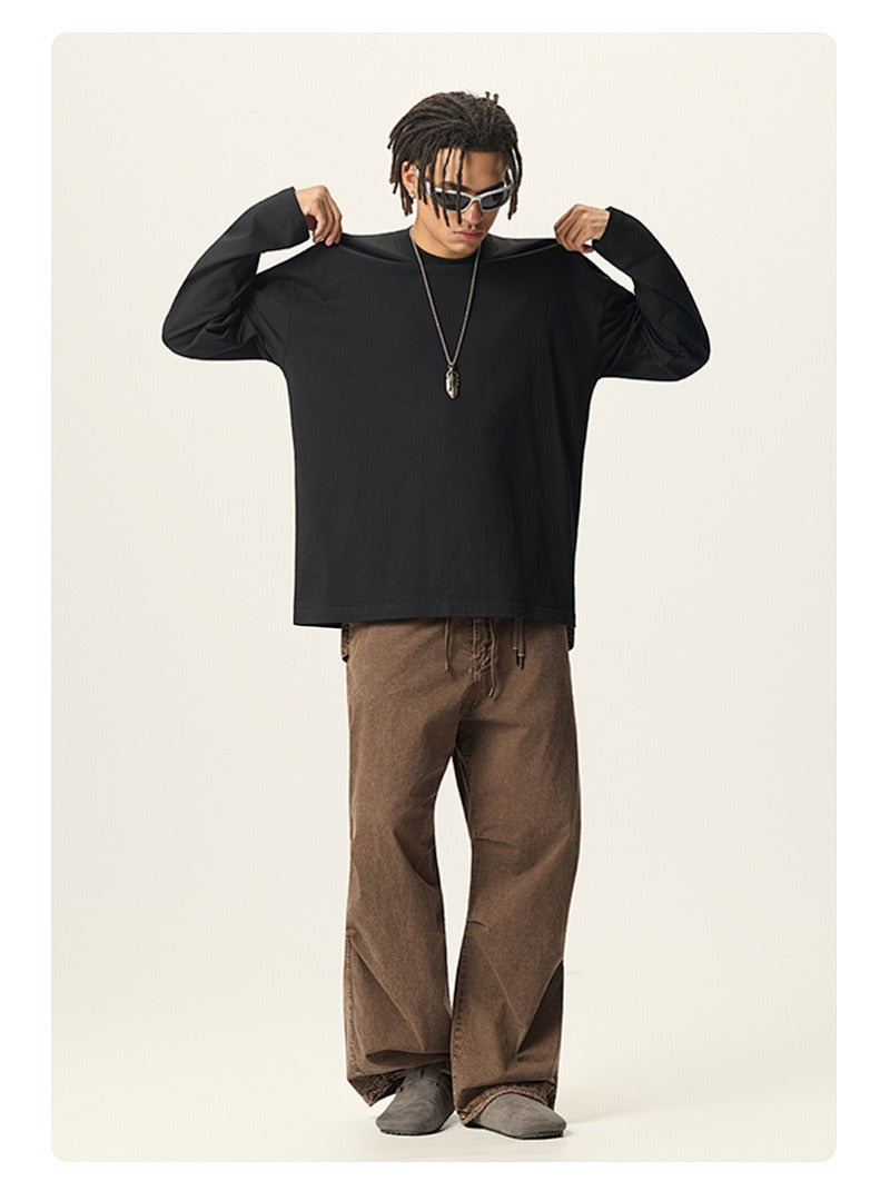 Relaxed Drop Shoulder Long Sleeve Tee