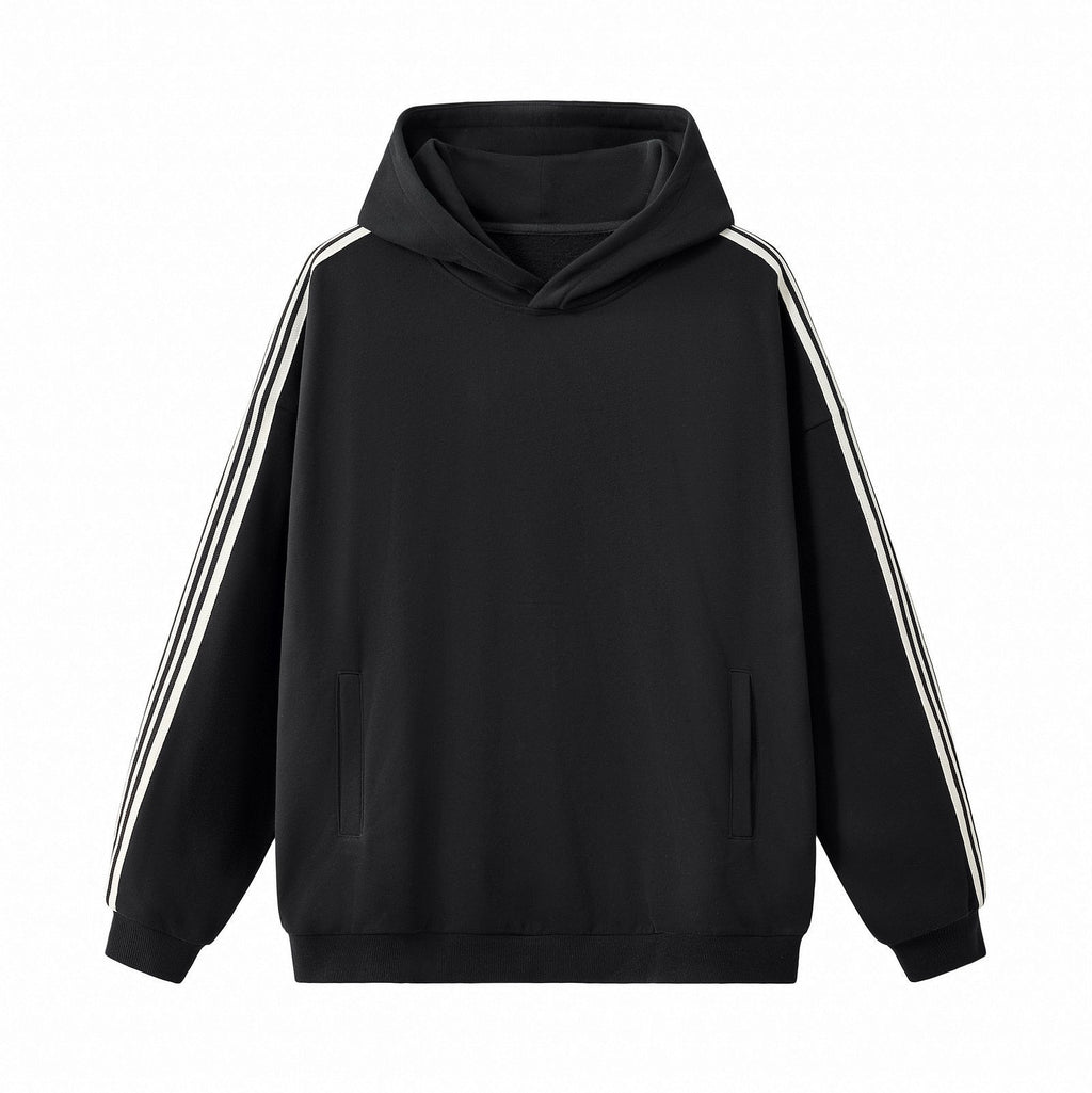 Side Stripe Fleece Pullover Hoodie
