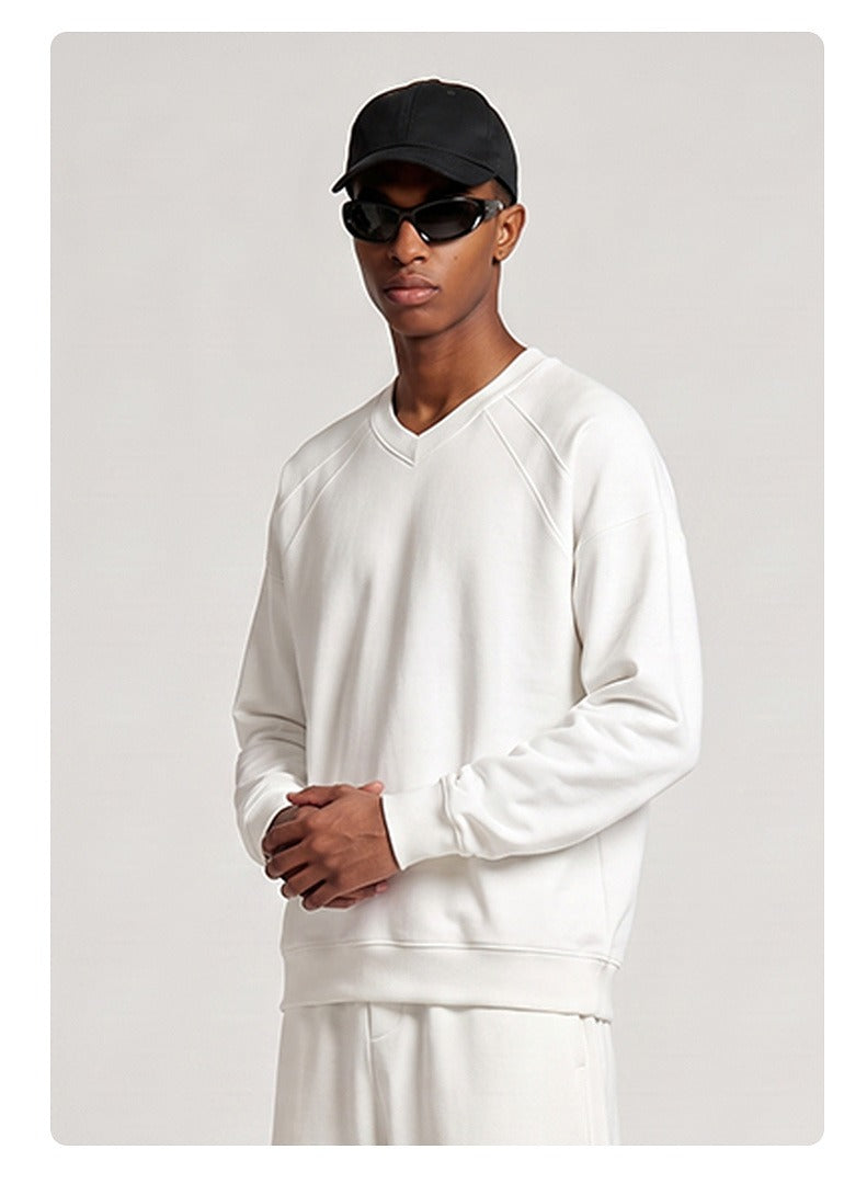 Relaxed Raglan Crewneck Sweatshirt