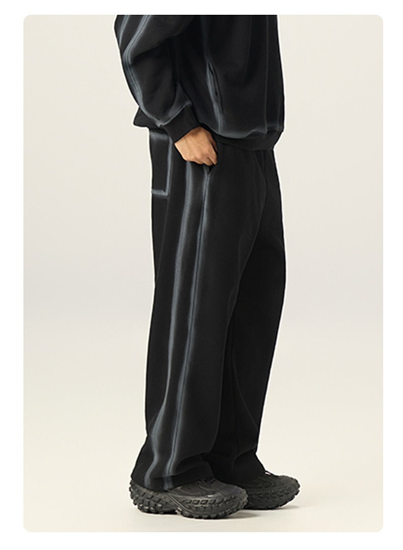 Washed Fleece Straight Leg Sweatpants