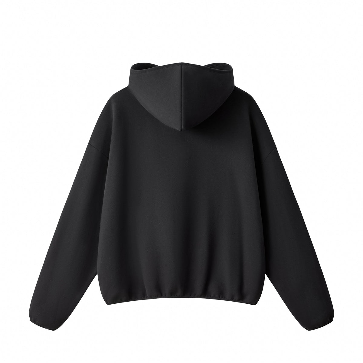 High Neck Boxy Pullover Hoodie