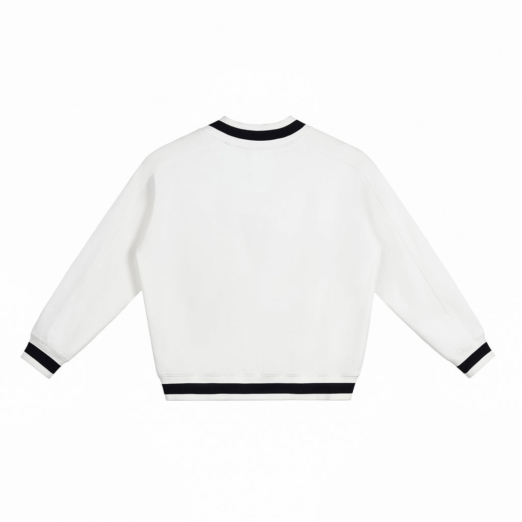Varsity V-Neck Boxy Sweatshirt