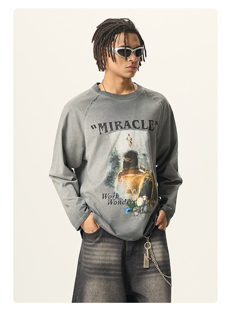 Vintage Graphic Washed Long Sleeve Tee
